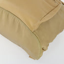 PRADA Backpack Nylon Leather Beige Silver Auth 164518-16