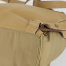 PRADA Backpack Nylon Leather Beige Silver Auth 164518-9