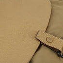 PRADA Backpack Nylon Leather Beige Silver Auth 164518-19