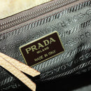 PRADA Backpack Nylon Leather Beige Silver Auth 164518-23