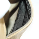 PRADA Backpack Nylon Leather Beige Silver Auth 164518-27