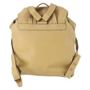 PRADA Backpack Nylon Leather Beige Silver Auth 164518-2