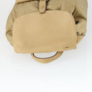 PRADA Backpack Nylon Leather Beige Silver Auth 164518-6