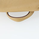 PRADA Backpack Nylon Leather Beige Silver Auth 164518-7