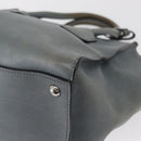PRADA Hand Bag Safiano leather 2way Gray Silver Auth 164520-16