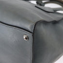 PRADA Hand Bag Safiano leather 2way Gray Silver Auth 164520-10