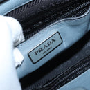 PRADA Hand Bag Safiano leather 2way Gray Silver Auth 164520-20