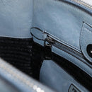 PRADA Hand Bag Safiano leather 2way Gray Silver Auth 164520-23