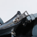 PRADA Hand Bag Safiano leather 2way Gray Silver Auth 164520-25