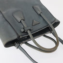 PRADA Hand Bag Safiano leather 2way Gray Silver Auth 164520-6