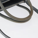 PRADA Hand Bag Safiano leather 2way Gray Silver Auth 164520-7