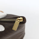 CELINE Macadam Canvas Tote Bag PVC Leather Brown Gold Auth 164523-10