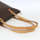 CELINE Macadam Canvas Tote Bag PVC Leather Brown Gold Auth 164523-7