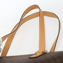 CELINE Macadam Canvas Tote Bag PVC Leather Brown Gold Auth 164523-8