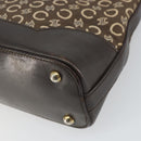 CELINE C Macadam Canvas Shoulder Bag Brown Gold Auth 164524-12