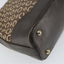 CELINE C Macadam Canvas Shoulder Bag Brown Gold Auth 164524-13