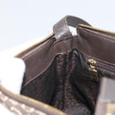 CELINE C Macadam Canvas Shoulder Bag Brown Gold Auth 164524-18