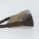 CELINE C Macadam Canvas Shoulder Bag Brown Gold Auth 164524-5