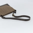 CELINE C Macadam Canvas Shoulder Bag Brown Gold Auth 164524-7