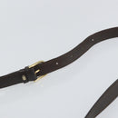 CELINE C Macadam Canvas Shoulder Bag Brown Gold Auth 164524-8