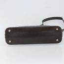 CELINE C Macadam Canvas Shoulder Bag Brown Gold Auth 164524-9