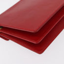 FENDI Shoulder Bag Leather Red Gold Auth 164525V-15
