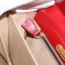 FENDI Shoulder Bag Leather Red Gold Auth 164525V-24