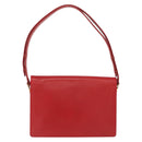 FENDI Shoulder Bag Leather Red Gold Auth 164525V-2