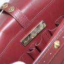 CARTIER Must Line Shoulder Bag Leather Bordeaux Gold Auth 164526-15