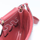 CARTIER Must Line Shoulder Bag Leather Bordeaux Gold Auth 164526-17
