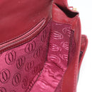 CARTIER Must Line Shoulder Bag Leather Bordeaux Gold Auth 164527-18
