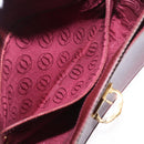 CARTIER Must Line Shoulder Bag Leather Bordeaux Gold Auth 164527-22