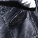 CHANEL Business Tasche Caviar Skin Schwarz Gold CC Auth 164528-18