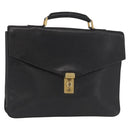 CHANEL Business Tasche Caviar Skin Schwarz Gold CC Auth 164528-1