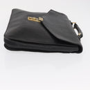 CHANEL Business Tasche Caviar Skin Schwarz Gold CC Auth 164528-3