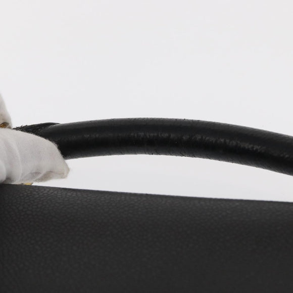 CHANEL Business Tasche Caviar Skin Schwarz Gold CC Auth 164528