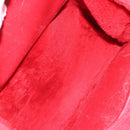 CHANEL Tote Bag Suede Red CC Auth 164529-15