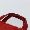 CHANEL Tote Bag Suede Red CC Auth 164529-8