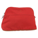 HERMES Bolide MM Pouch Canvas Red Auth 164531-1