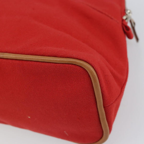 HERMES Bolide MM Pouch Canvas Red Auth 164531