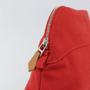 HERMES Bolide MM Pouch Canvas Red Auth 164531-13