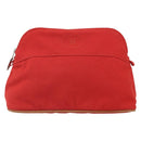 HERMES Bolide MM Pouch Canvas Red Auth 164531-2