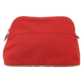 HERMES Bolide MM Pouch Canvas Red Auth 164531 - 0