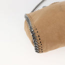Stella MacCartney Chain Falabella Bag Polyester Beige Silver 371223 Auth 164532-16