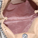 Stella MacCartney Chain Falabella Bag Polyester Beige Silver 371223 Auth 164532-11