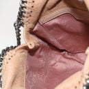 Stella MacCartney Chain Falabella Bag Polyester Beige Silver 371223 Auth 164532-21