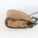 Stella MacCartney Chain Falabella Bag Polyester Beige Silver 371223 Auth 164532-4