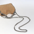 Stella MacCartney Chain Falabella Bag Polyester Beige Silver 371223 Auth 164532-8