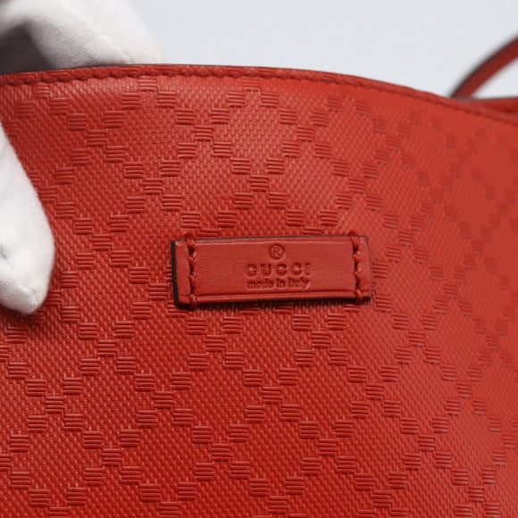 GUCCI Diamante Tote Bag Leder Rot Gold 353397 Auth 164533
