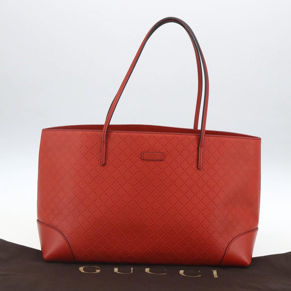 GUCCI Diamante Tote Bag Leder Rot Gold 353397 Auth 164533